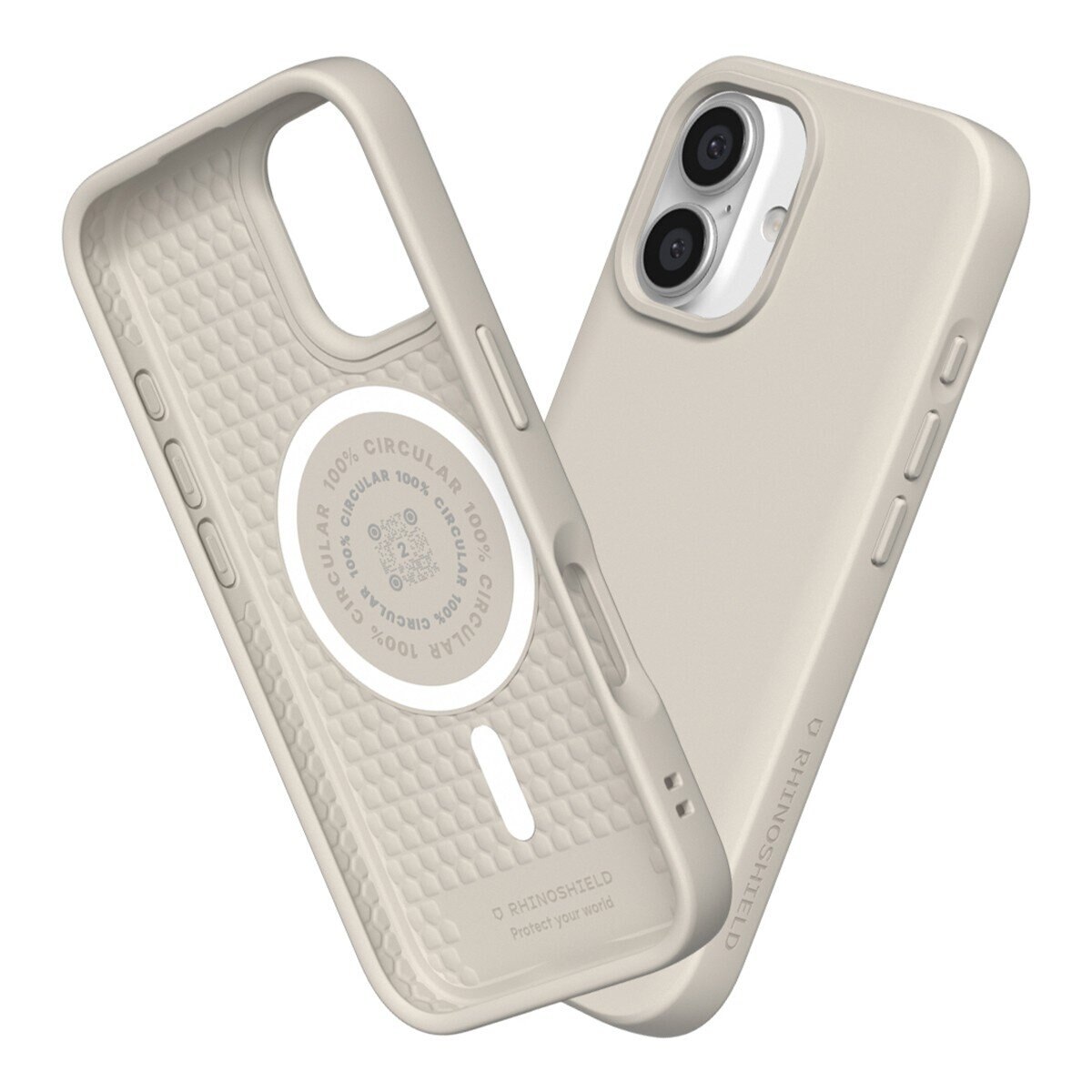 犀牛盾 iPhone 16 Plus SolidSuit MagSafe 兼容 經典防摔手機殼 - 相機鍵開孔版 + 9H 抗藍光鋼化玻璃保護貼