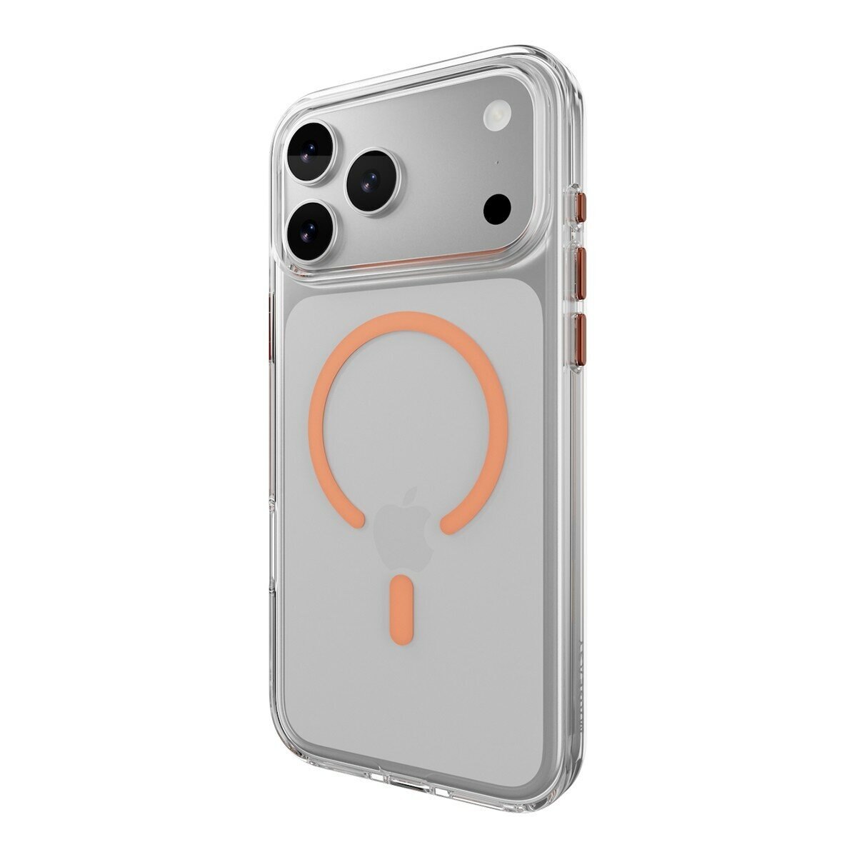 MAGEASY Bright M 不發黃軍規磁吸透明殼 iPhone 17 Pro Max(珊瑚磁圈) + 鏡頭保護貼Lenz(午夜) + Vetro 9H 鋼化玻璃保護膜