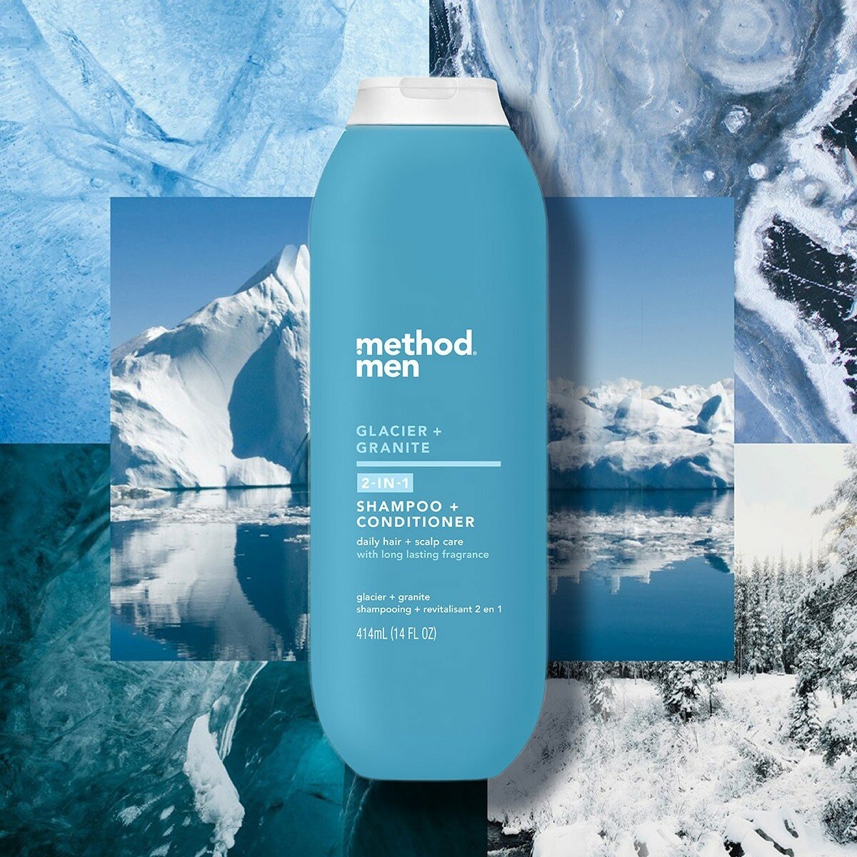 美則 男仕洗髮露 極地冰川 414毫升 X 3入