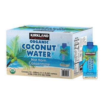 Kirkland Signature 科克蘭 有機椰子水 330毫升 X 12入 Kirkland Signature 科克蘭 有機椰子水 330毫升 X 12入