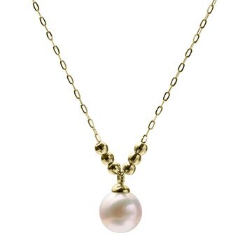 Tokyo Pearl 8.0公釐 - 8.5公釐18K黃K金 Akoya珍珠項鍊