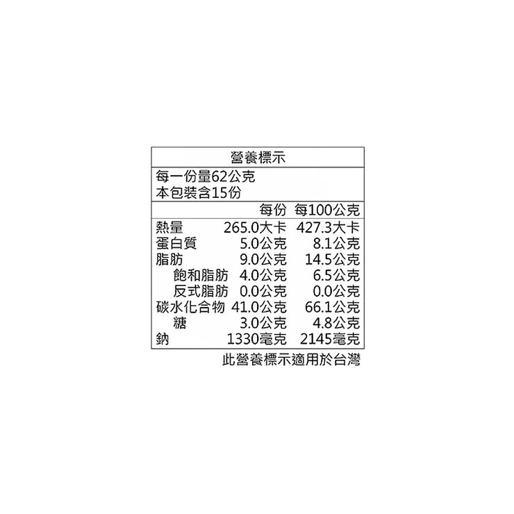 不倒翁 起司風味湯杯麵 62公克 X 15入