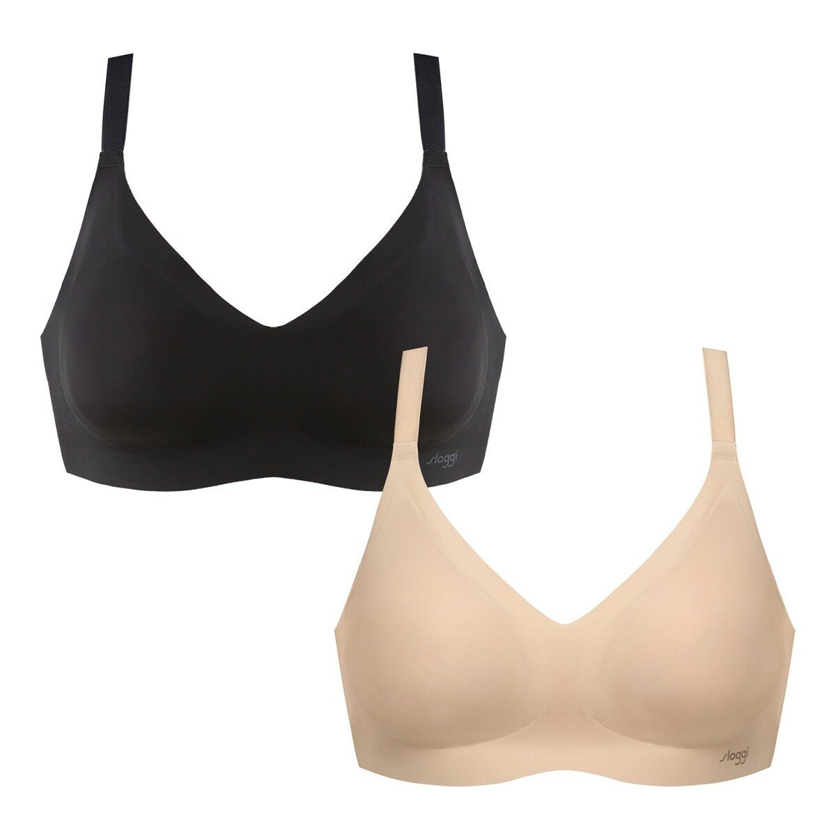 sloggi 女無鋼圈內衣兩入 黑膚組合 XL