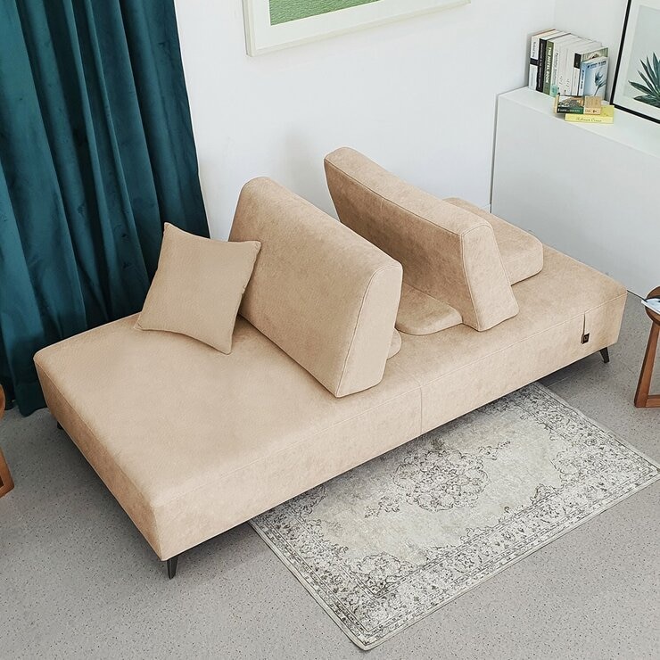 DAUNING 全牛皮雙人座沙發 米色