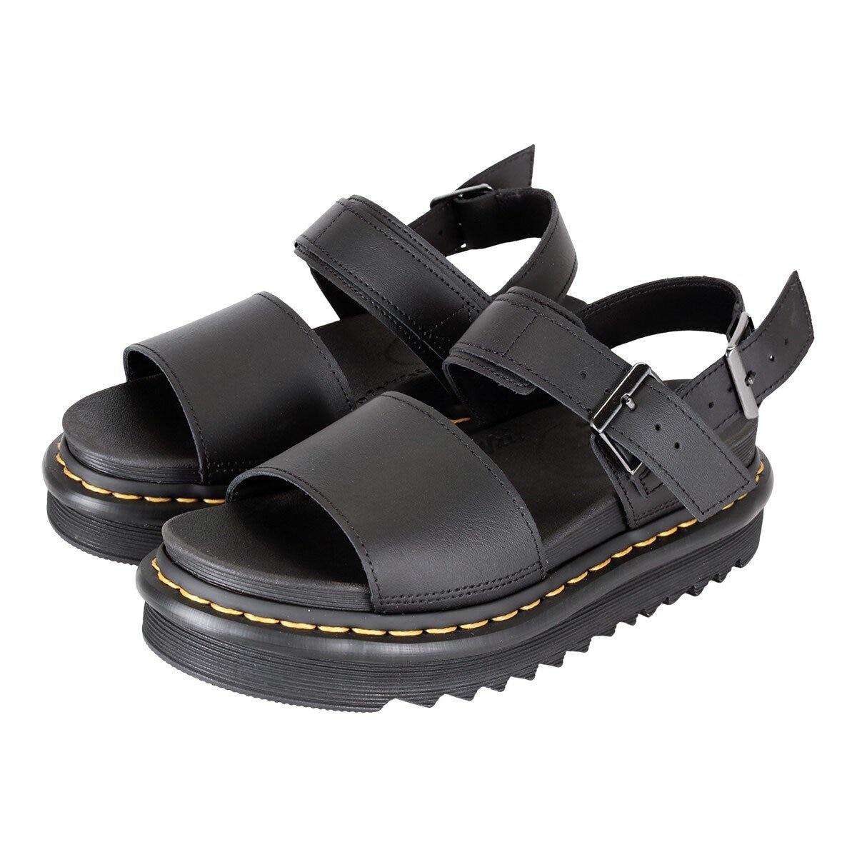 Dr.Martens 女厚底涼鞋 黑色