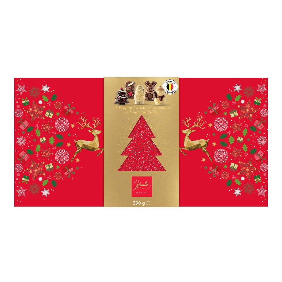 Hamlet 聖誕造型含餡巧克力禮盒 390公克