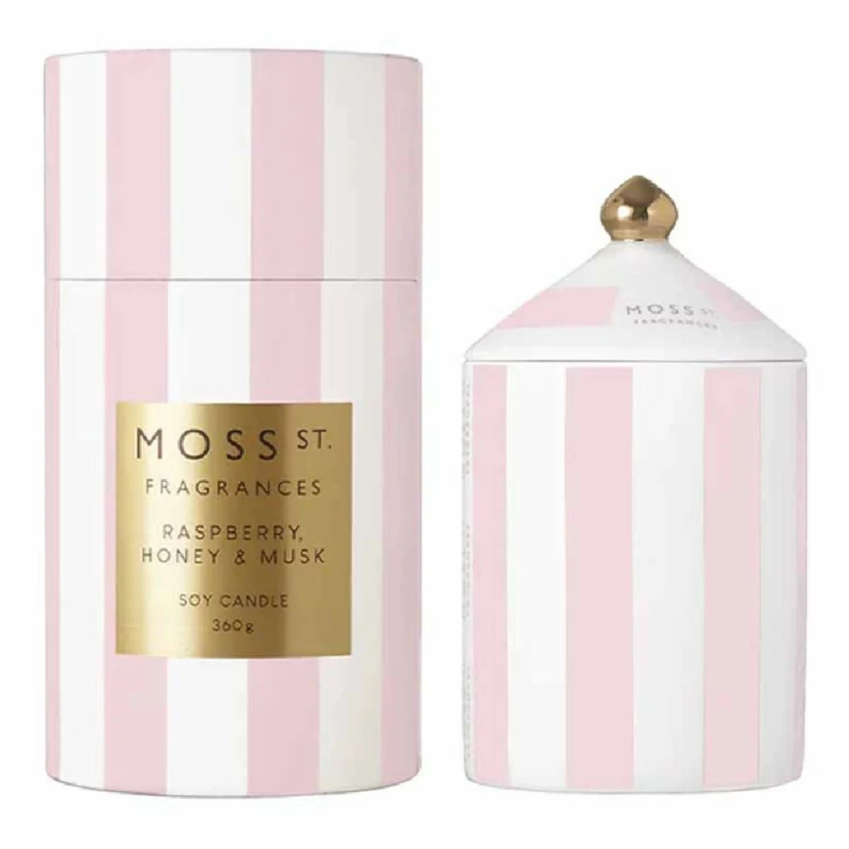 MOSS ST. FRAGRANCES 大陶瓷蠟燭 360公克 覆盆子、蜂蜜和麝香 商品圖 1