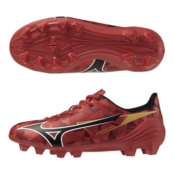 Mizuno 兒童足球鞋 α ll SELECT Jr P1GB256560 紅+黑