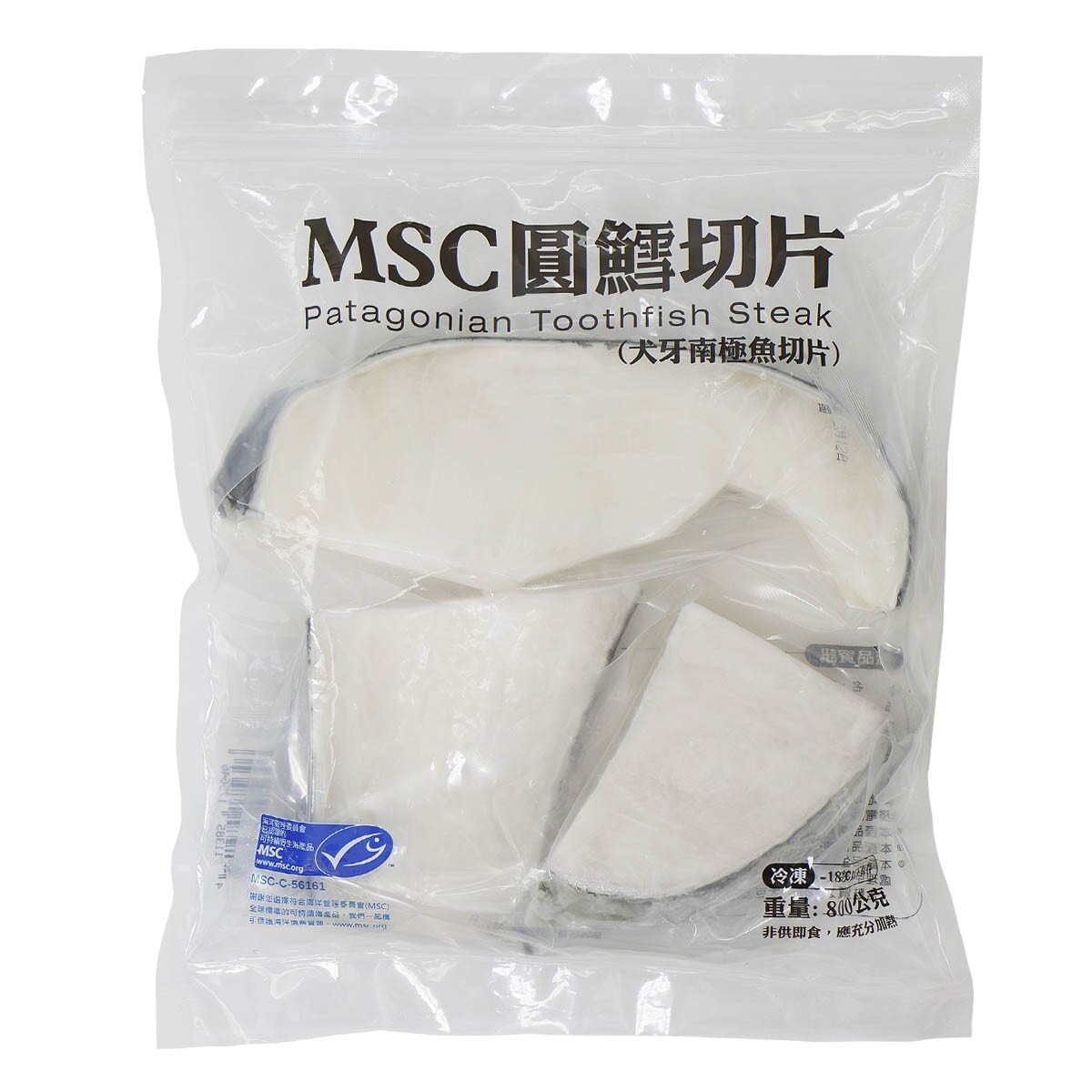 MSC 冷凍圓鱈切片 800公克