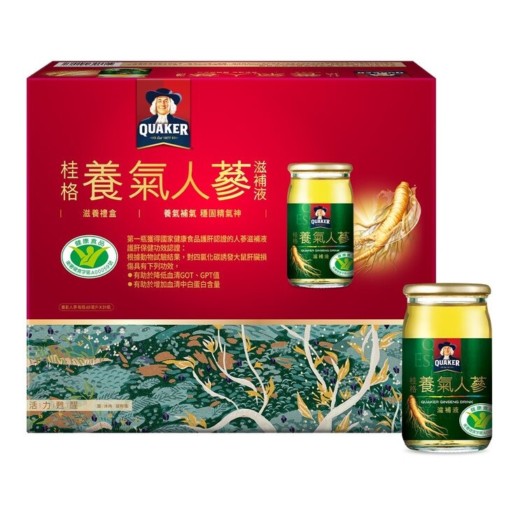 Quaker Ginseng Drink 60 ml X 31-Count