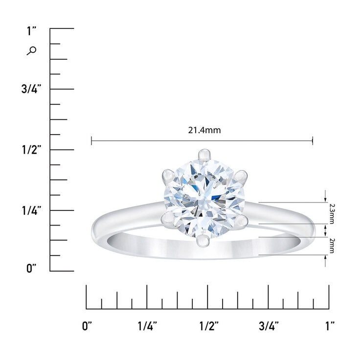 2.00克拉 鉑金 圓形鑽石戒指 VVS2/G