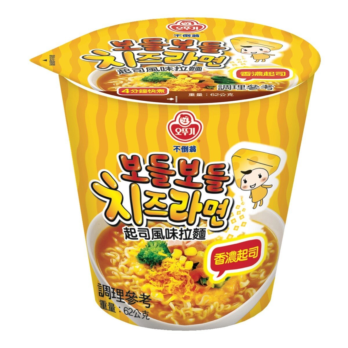 不倒翁 起司風味湯杯麵 62公克 X 15入