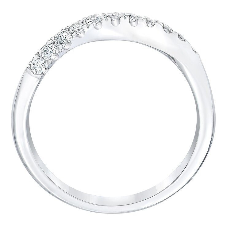 0.22克拉 14K白K金 圓形鑽石戒指 VS2/I - 1917896