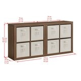 Bayside Furnishings 四格櫃2入 附8個儲物籃