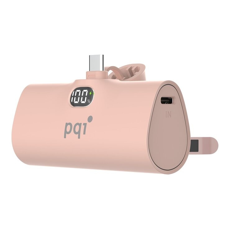 PQI USB-C 20W 快充口袋行動電源 PD05 兩入組 粉紅色