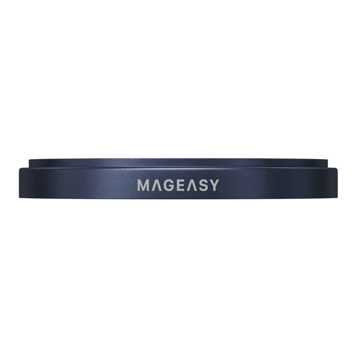 MAGEASY Bright M 不發黃軍規磁吸透明殼 iPhone 17 Pro Max(白磁圈) + 鏡頭保護貼Lenz(午夜) + Vetro 9H 鋼化玻璃保護膜
