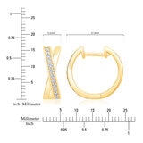 0.25克拉 14K黃K金 圈型圓形鑽石耳環 VS2/I