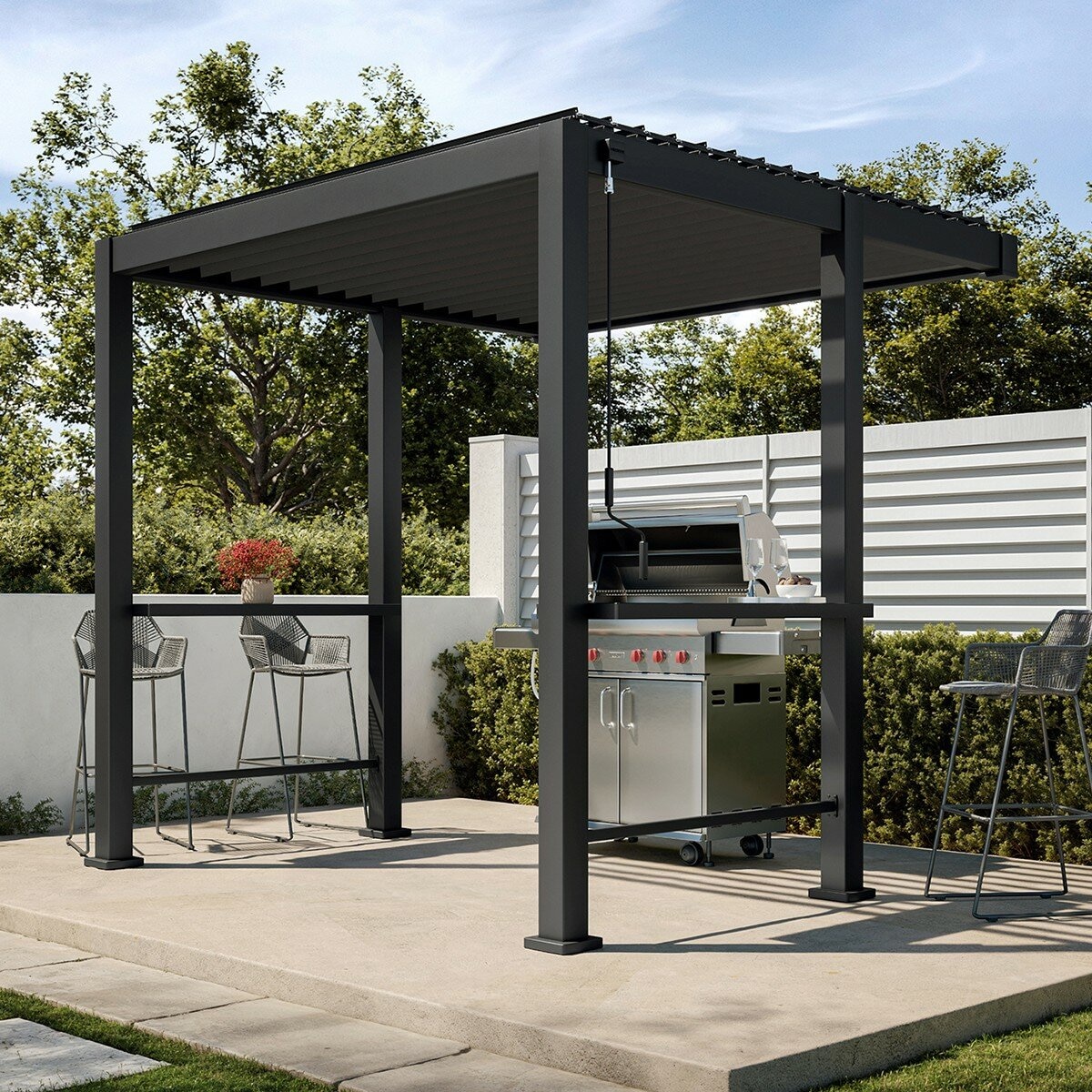 Mirador 111DA 8.8呎 X 8.2呎 戶外遮陽亭 深灰色 Mirador 111DA 8.8呎 X 8.2呎 戶外遮陽亭 深灰色