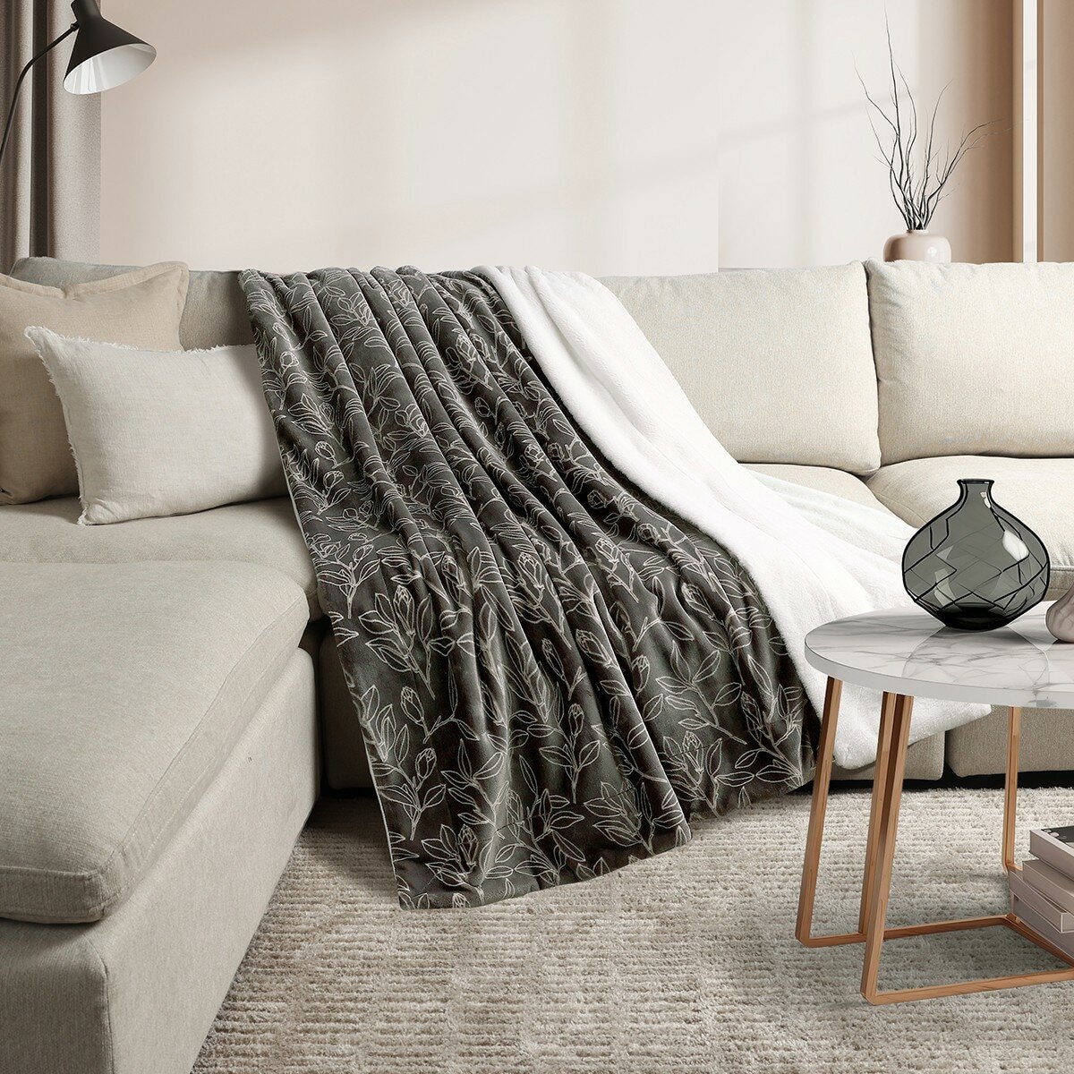 Life Comfort 隨意毯 152公分 X 177公分 灰