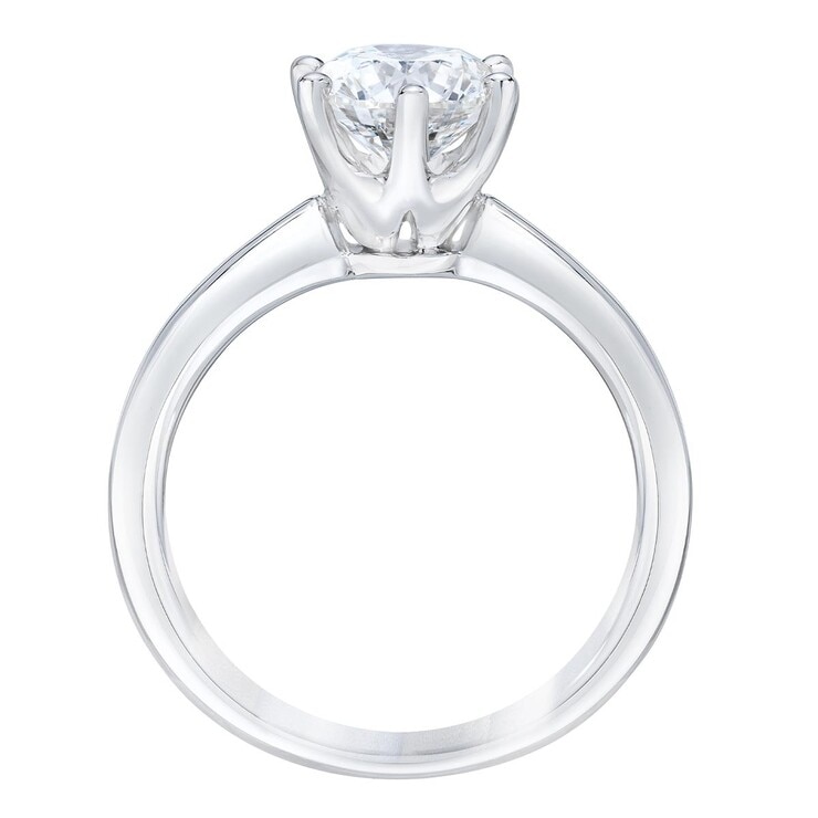 1.00克拉 鉑金 圓形鑽石戒指 VVS1/D