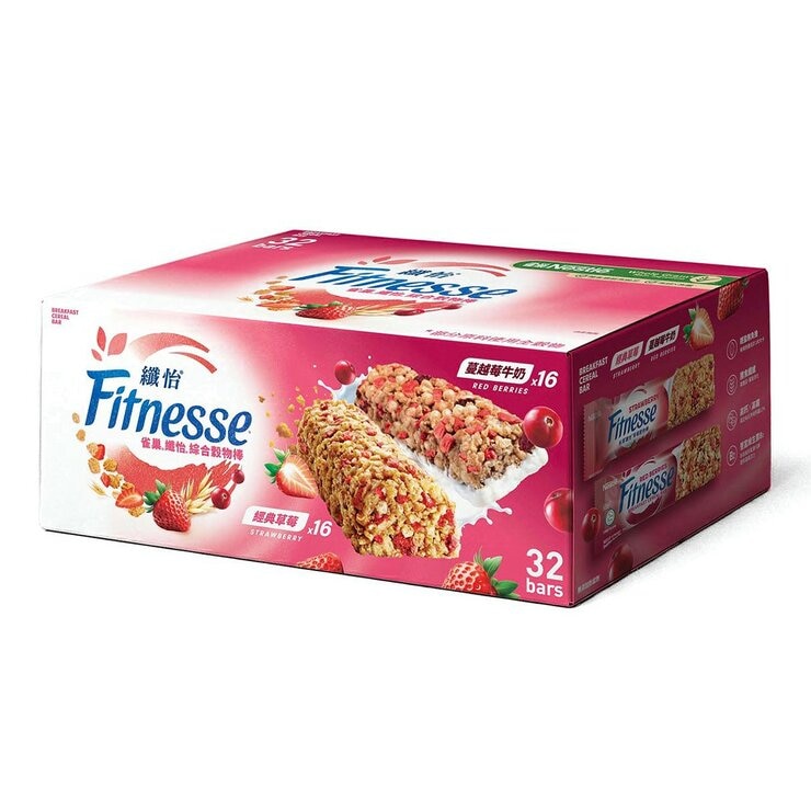 雀巢纖怡 草莓穀物棒 & 蔓越莓牛奶穀物棒 23.5公克 X 32條