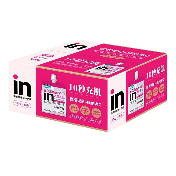 Morinaga in Jelly (Beauty) Peach Flavor 180 g X 18-Count