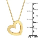 14K黃K金心型項鍊