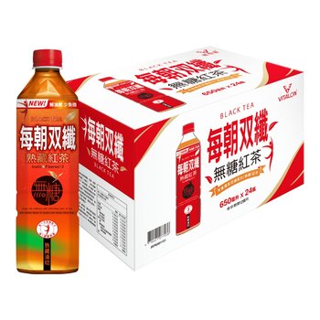 每朝健康 双纖無糖紅茶 650毫升 X 24入