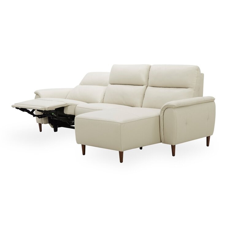 Aiden & Ivy 牛皮電動L型沙發 右