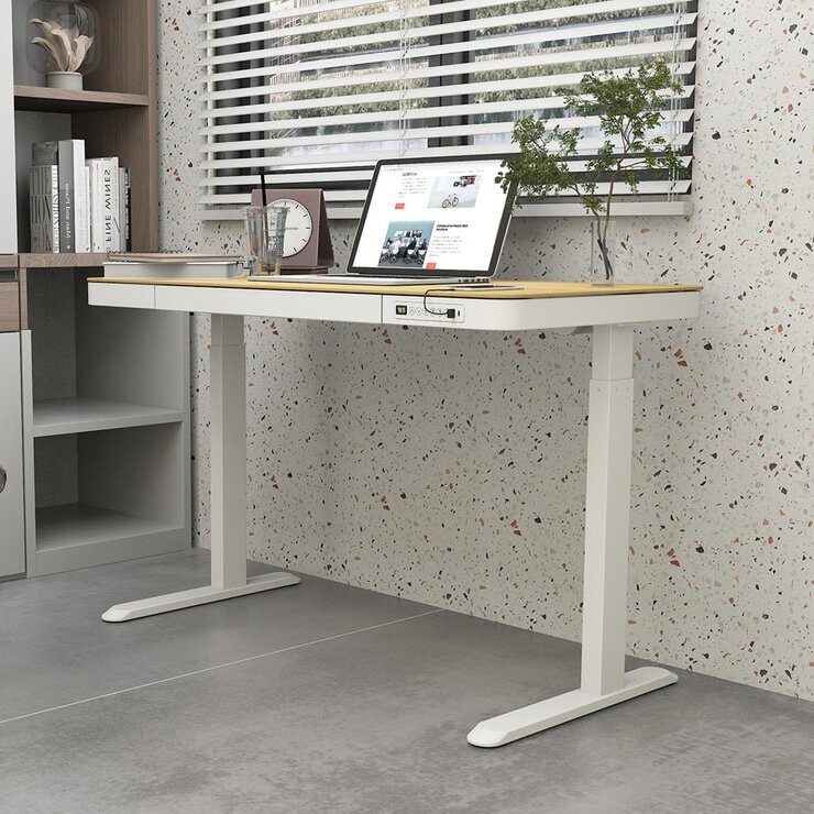 樂歌 電動升降桌 原木桌面 ET200-C