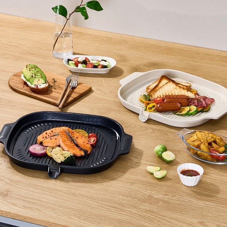 CHEFWAY 陶瓷不沾塗層萬用IH雙耳烤盤 32公分