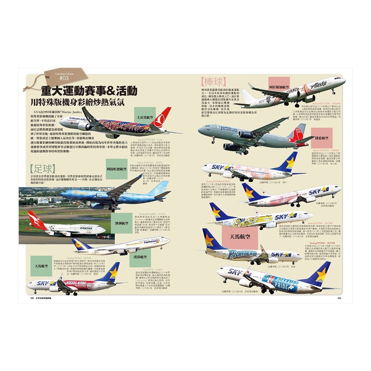 世界彩繪飛機圖鑑：收錄730種特色主題塗裝！世界飛機系列