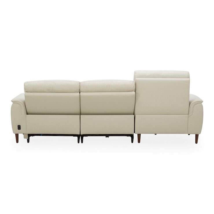 Aiden & Ivy 牛皮電動L型沙發 左