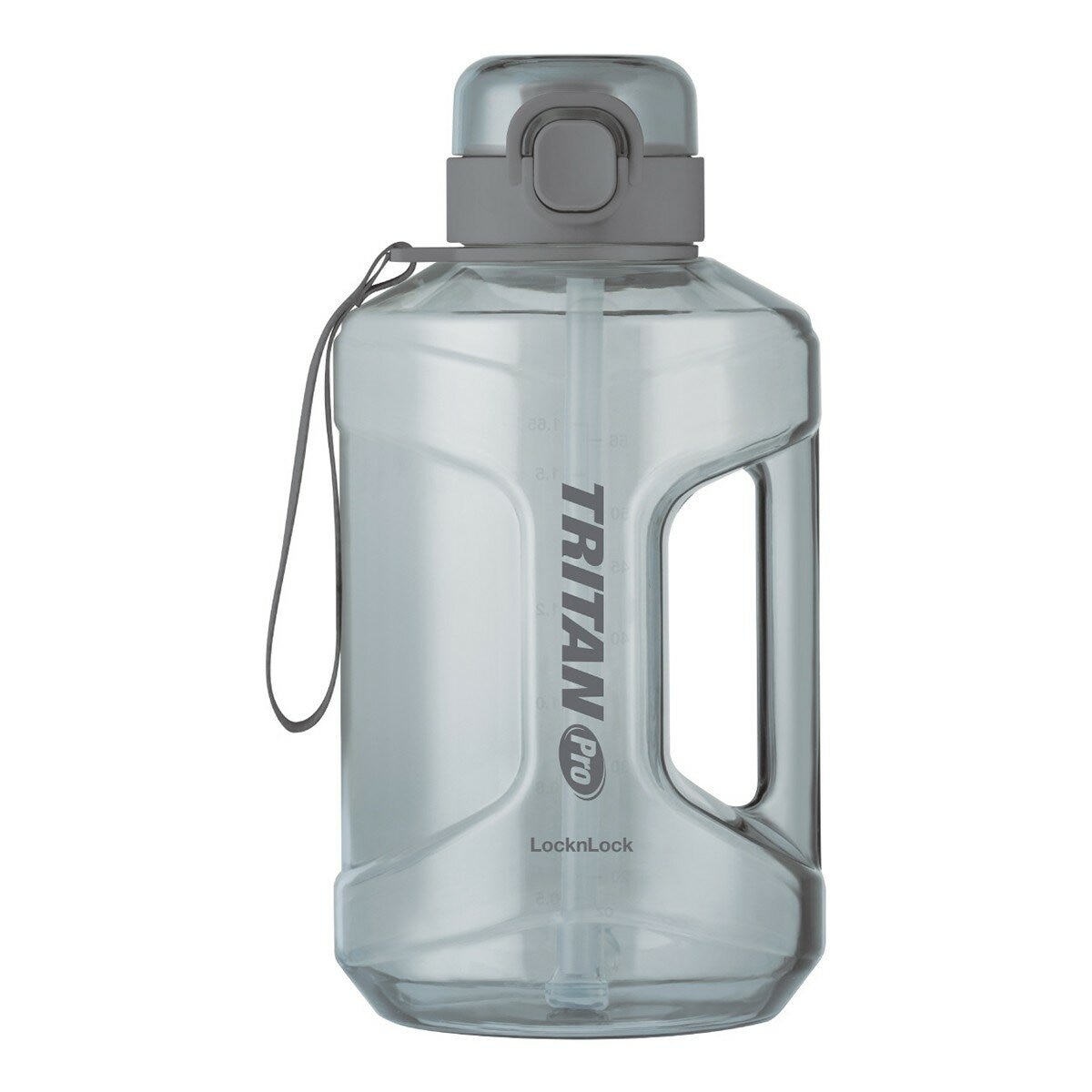 樂扣樂扣 Tritan 大容量彈蓋提帶冷水壺 2.2公升 灰