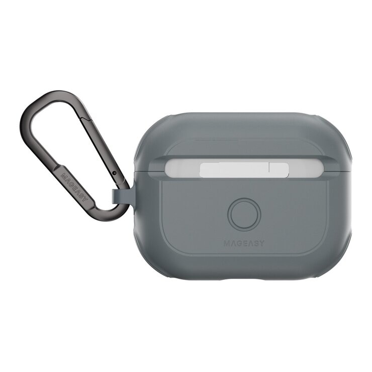 MAGEASY Odyssey 抗衝擊磁扣手繩耳機殼 AirPods Pro 1 & 2 金屬灰藍
