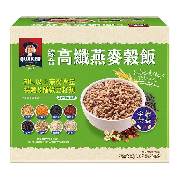 桂格綜合高纖燕麥穀飯 1.25公斤 X 3包