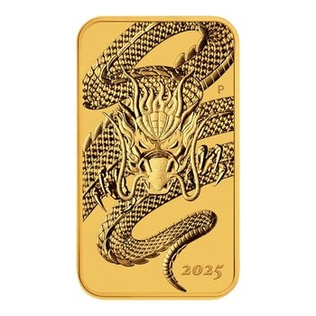 澳洲伯斯鑄幣廠 2025 龍金條 999.9 純金 1盎司