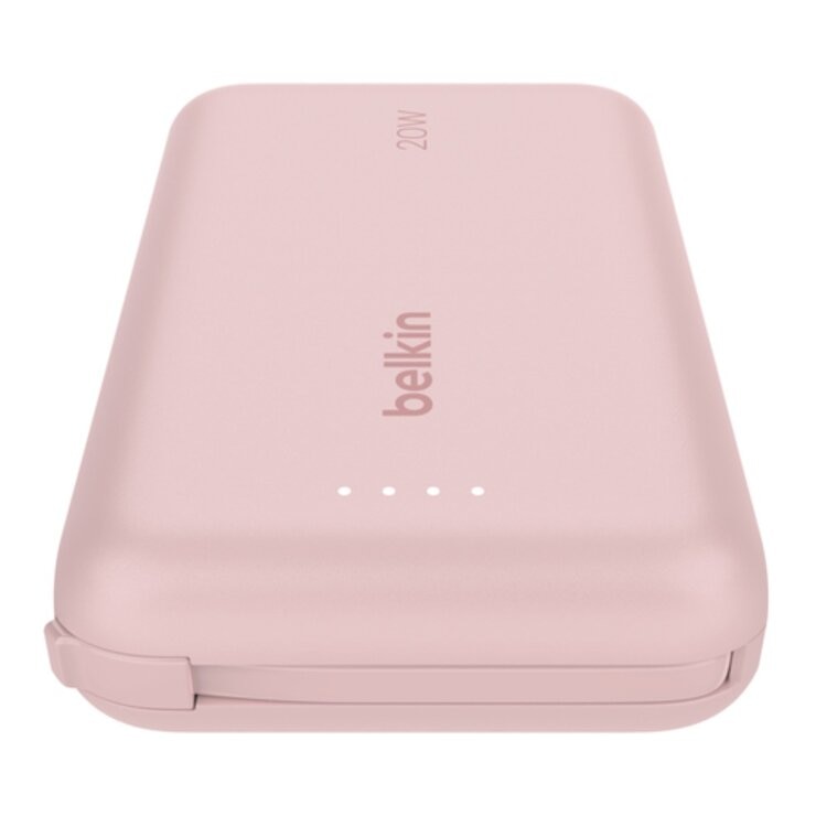 Belkin BoostCharge Pro 10K自帶線行動電源 2入 粉