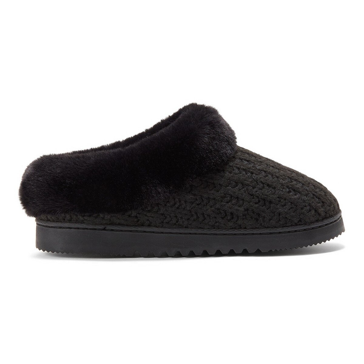 Dearfoams 女保暖休閒鞋 黑