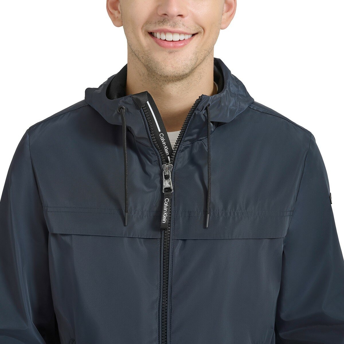 Calvin Klein 男防風防潑水外套 深藍