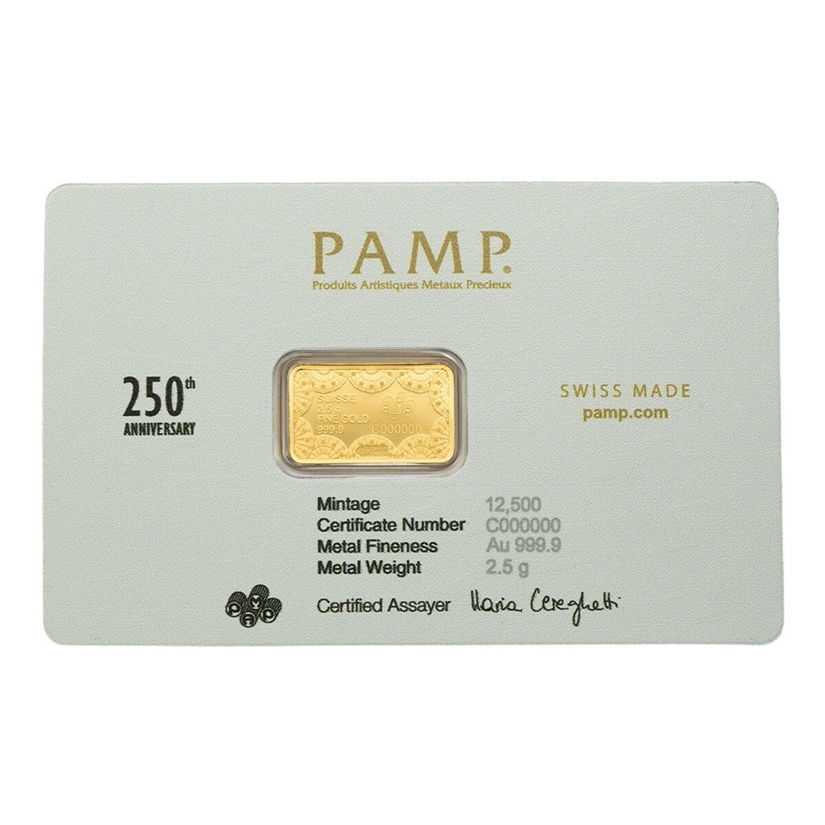 PAMP 美國獨立 250周年紀念 黃金條塊 999.9純金 2.5公克 PAMP 美國獨立 250周年紀念 黃金條塊 999.9純金 2.5公克