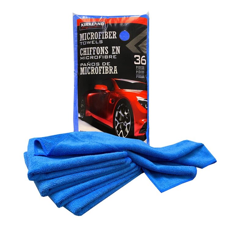 科克蘭 超細纖維擦拭布藍色 36入