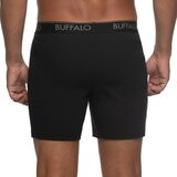 Buffalo 男針織平口內褲 5入組 S 黑+灰