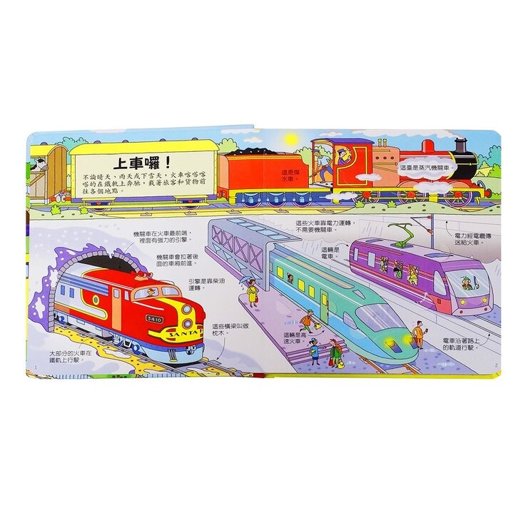 Look Inside（共２冊）：帥氣酷炫的車子＋各式各樣的火車