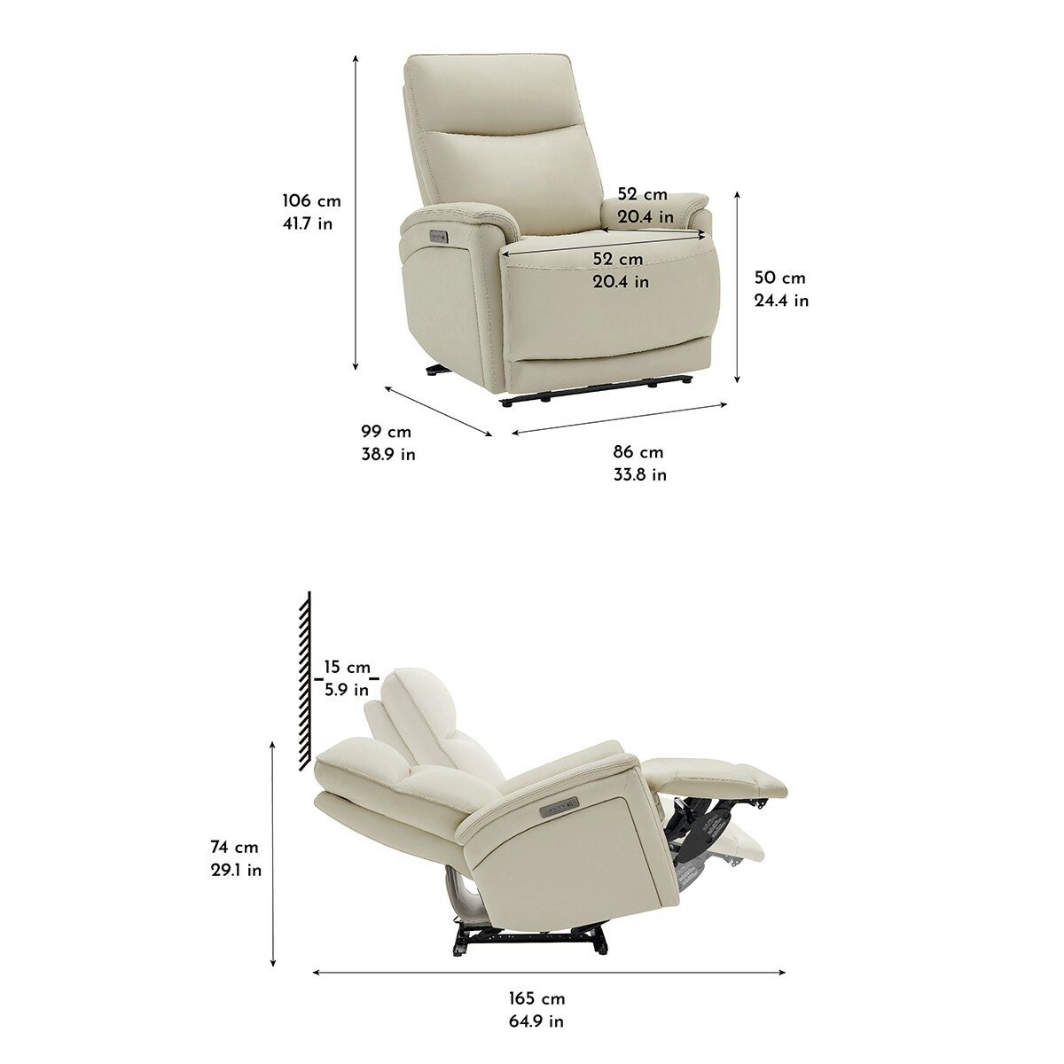 Gilman Creek 牛皮電動躺椅