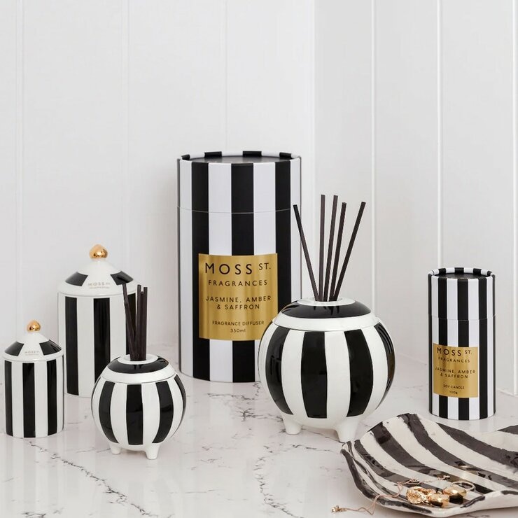 MOSS ST. FRAGRANCES 大陶瓷擴香 350毫升 茉莉、琥珀和藏紅花