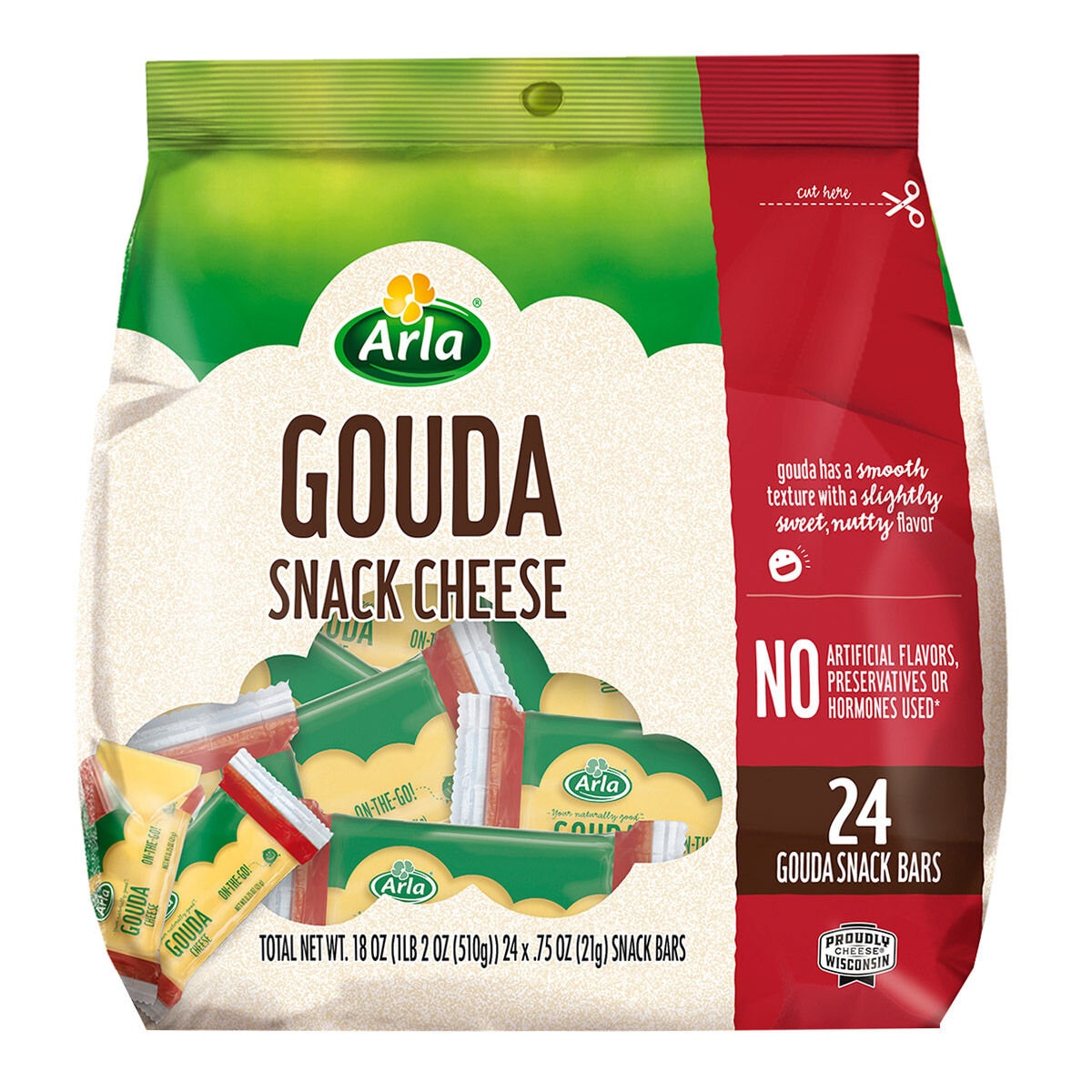 Arla 高達乾酪點心包 510公克 Costco 好市多