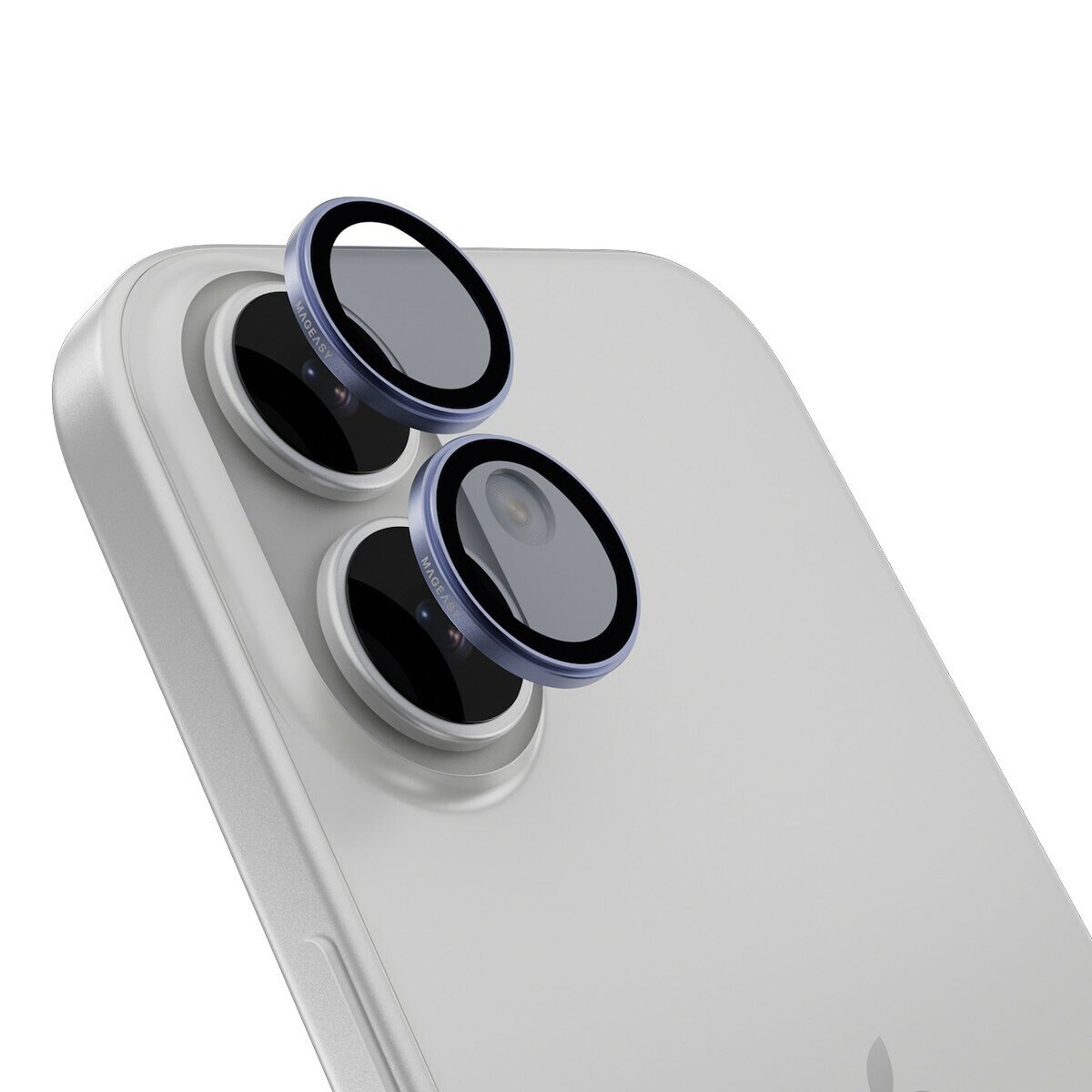 MAGEASY MagStand 360 M 磁吸旋轉支架防摔手機殼 iPhone 17 (透明) + 鏡頭保護貼Lenz(天藍) + Vetro 9H 鋼化玻璃保護膜