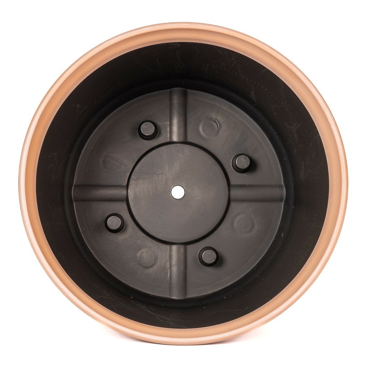 塑膠花盆 3件組 橘色