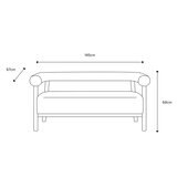 Gallery Wigmore 布面雙人沙發